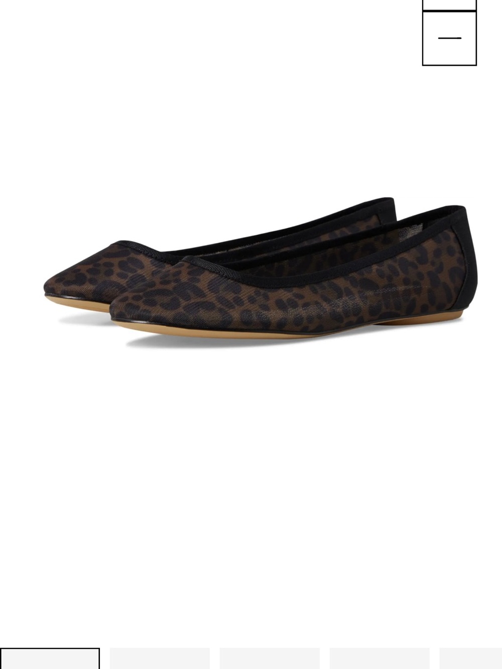 Franco Sarto Christina 2 Leopard Mesh Ballet Flats 8.5 Wide NEW